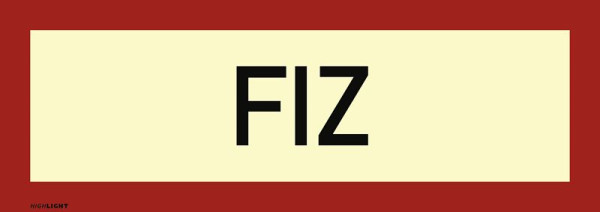 Moedel FIZ (Feuerwehr-Informationszentrale), Folie, langnachleuchtend, 160-mcd, 297x105mm, 102407