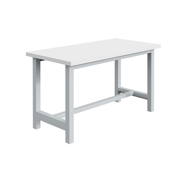 SOFAME CKS Werkbank B 2000 x T 750 x H 828mm, Melamin-Arbeitsplatte 28 mm, Lichtgrau RAL 7035, W010160071GC