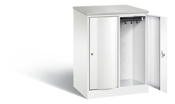 C+P Garderobenschrank Resisto, H1077xB772xT540mm, Farbe: Verkehrsweiß, 8271-272 S10104
