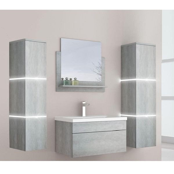 HOME DELUXE Badezimmermöbel WANGEROOGE - L Grau, 31609, 4058166164186