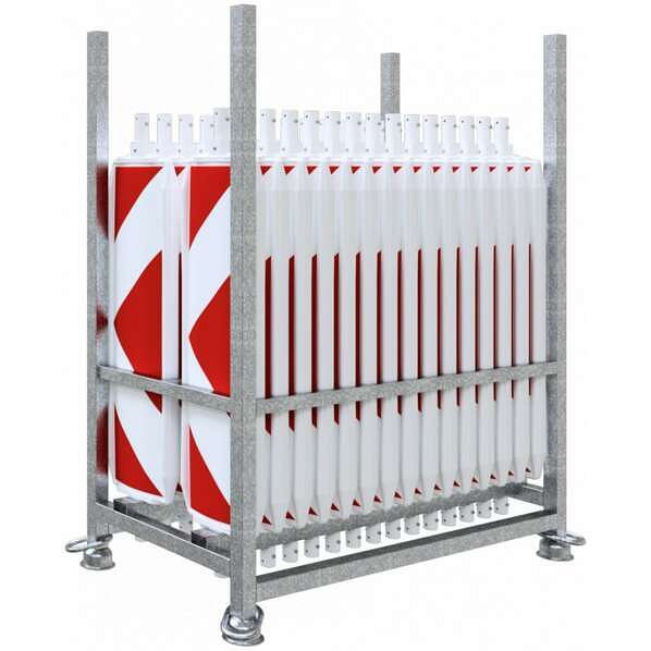 Schake Baken SET 1 bestehend aus: 1x Lager- und Transportpalette,30x BASt Wendebake Foile Typ RA2/B, doppelseitig rechts-/ linksweisend, 36NOXP2-5-SET