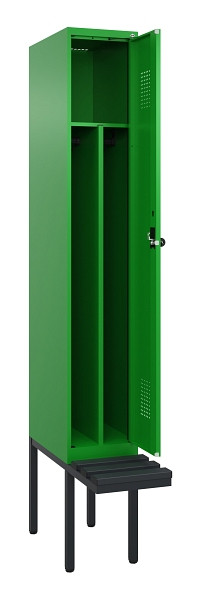 C+P Spind Evolo PLUS, 1 Abteile, 2120x300x815mm, 6037/6037, Haken 4, Drehriegel, Material Sitzfläche Kunststoff, 0490407-10F S10080