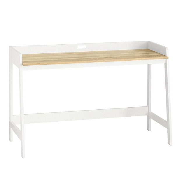 SoBuy Schreibtisch Holzfarbe 125x52x80 cm, Minimalistisch, FWT41-WN