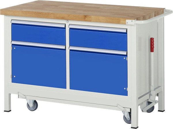 RAU Absenkbare Werkbank 8000 - Modell 8466, B1250 x T700 x H880 mm, 15-8466A2-127B4F.11
