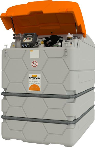 Cemo CUBE-Dieseltank Outdoor Premium B.Smart 2500 l, komplett montiert, 12205