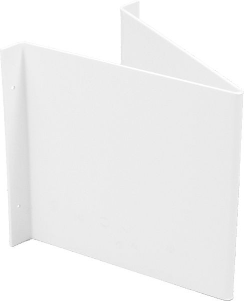 Moedel Winkelschild blanko zur Wandmontage, Kunststoff, 200x200 mm, 77190
