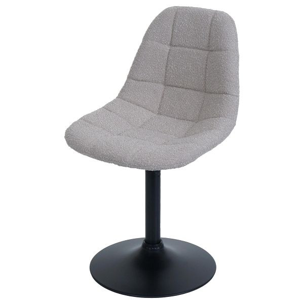 Mendler Esszimmerstuhl HWC-A60, Küchenstuhl Stuhl Drehstuhl, Stahl FSC® Stoff/Textil Bouclé (450g/m²), taupe, 108900