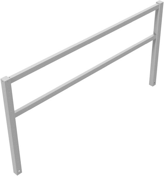 Schake Wegesperren feststehend, geschweißt mit Ober- und Knieholm, feuerverzinkt, Gesamtbreite: 2500 mm, 4016_25