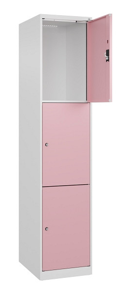 C+P Schließfachschrank Evolo PLUS, 3 Fächer, 1850x400x500mm, 9016/3015, 049000-123 S10018