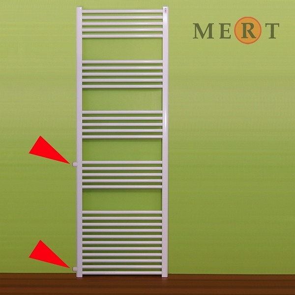 MERT Austauschheizkörper weiß, gerade, 600 x 1750 mm, Anschlussabstand an der Seite 600 mm, 1-60x175-ASR-60