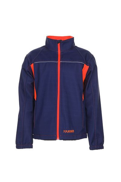 Planam Basalt Neon Softshelljacke, marine/orange, Größe XS, 6291040