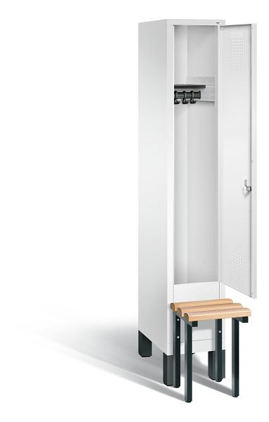 C+P Garderobenschrank Evolo, H1850xB320xT815mm, Farbe: Verkehrsweiß, 48030-10 S10087