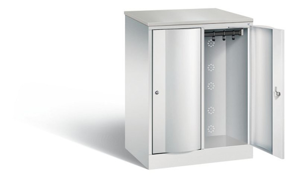C+P Garderobenschrank Resisto, H1077xB772xT540mm, Farbe: Lichtgrau, 8271-272 S10085