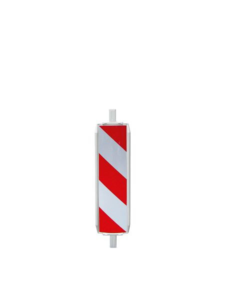 Schake Kunststoffbake Typ 60W, Stutzen oben und unten 60 x 60 mm, Folie Typ 1, schraffiert, rot/weiß, doppelseitig rechts-/ linksweisend, 36055W