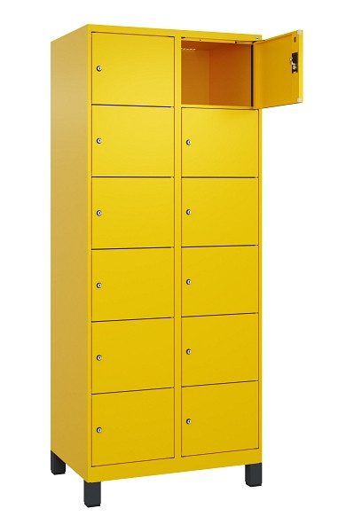 C+P Schließfachschrank Evolo PLUS, mit Füßen, 12 Fächer, 1950x800x500mm, 1023/1, 049010-226 S10022