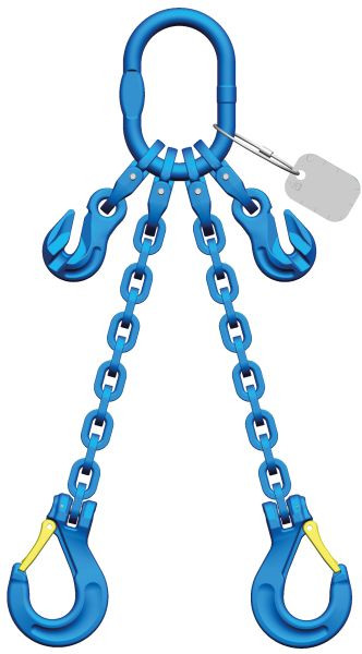 Pewag Anschlagkette mit Verkürzungsmöglichkeit und Kuppellasthaken WINPRO 8 II AWP-KHSWP-PWP 2000 CONNEX, 4013457
