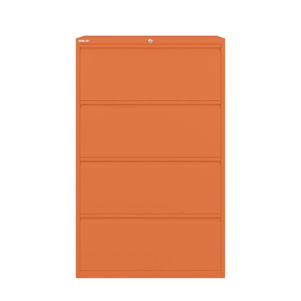 Bisley Essentials Schubladenschrank, Höhe 1300-1324 mm, 603 orange, YESF0813603