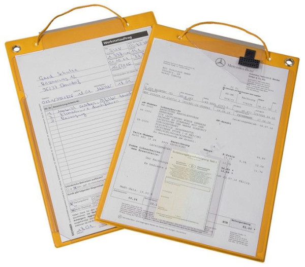 Eichner KFZ-Auftragstasche A4, gelb, "Premium", VE: 10 Stück, 9015-00512