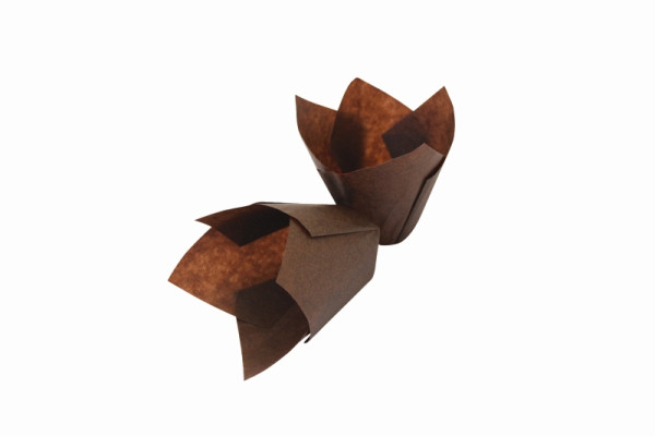 Schneider Muffinform Tulpe braun, Boden 50 mm, Höhe 95 mm, VE: 1000 Stück, 122250