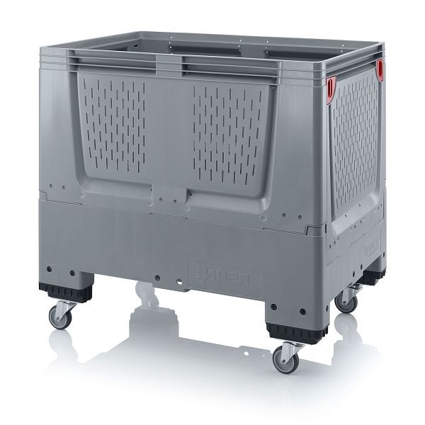 Auer Klappbare Big Boxen mit Lüftungsschlitzen, LxBxH: 120 x 80 x 114 cm, 4 Räder, KLO 1208R