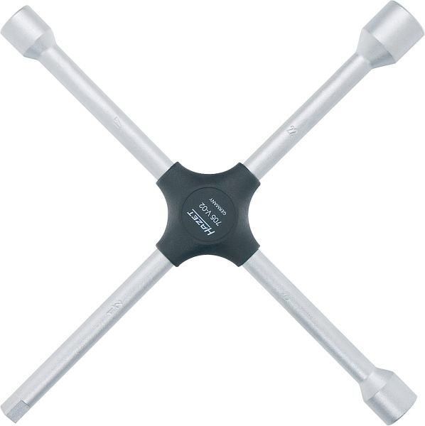 Hazet Kreuzschlüssel, Außen-Sechskant Profil, 17 x 19 x 22 x Außenvierkant 12,5 = 1/2 Zoll mm, Gewicht: 1.332 kg, Gesamtlänge: 380 mm, 705V-02