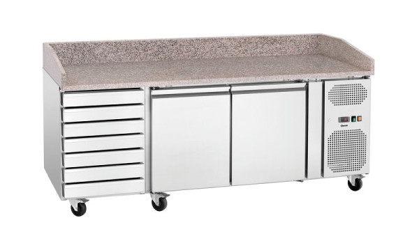 Bartscher Pizzakühltisch G-S7T2, Material: Edelstahl, Granit, 200297, 4015613806570