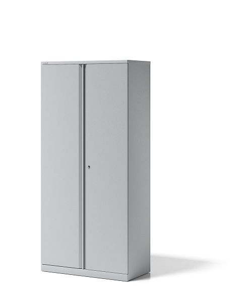 Bisley Flügeltürenschrank Essentials, mit 4 Fachböden für 5 Ordnerhöhen, lichtgrau, YECB09194S645