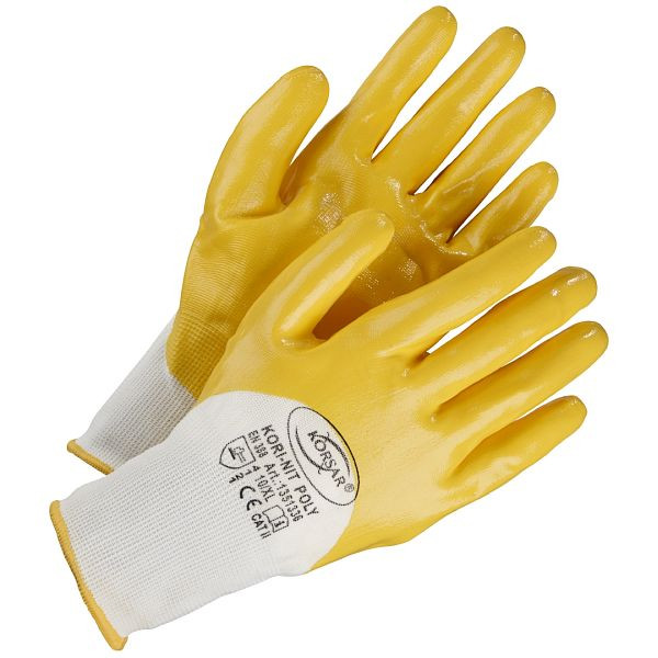 Korsar Kori-Nit Poly weiß-farbig in Größe 8, VE: 12 Paar, 1351336008