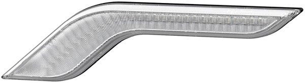 HELLA Blinkleuchte, Shapeline Style Wing, LED, 24/12V, geschraubt/Anbau, glasklar, AMP, 2-polig, hinten links, waagerechte Befestigung, 2BA 013 333-011