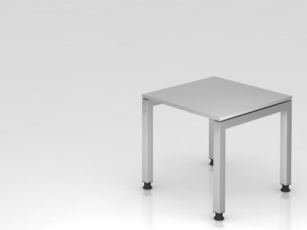 Hammerbacher Schreibtisch U-Fuß eckig 80x80cm Grau, Rechteckform, schwebende Platte, VJS08/5/S