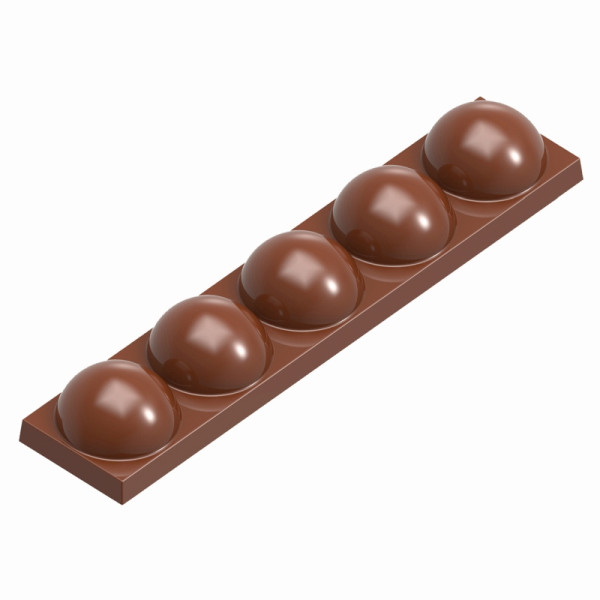 Schneider Schokoladen Form - Kevin Kugel, 275 x 135 x 24 mm / 117,5 x 25 x 14,5 mm, 32 gr, 1 x 8 Stück, 421854