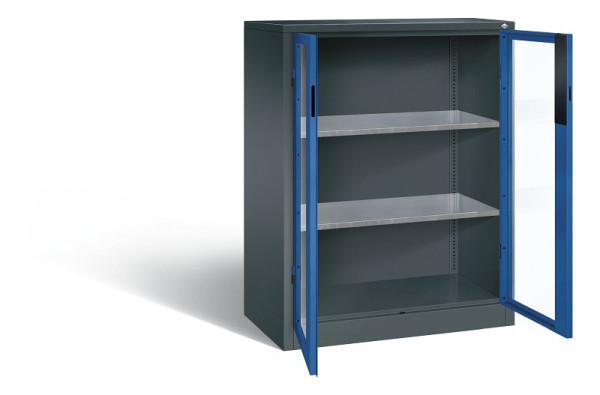 C+P Werkzeugschrank Acurado, H1200xB930xT500mm, Farbe: Anthrazitgrau / Enzianblau, Muldengriff, 8521-055 S10211
