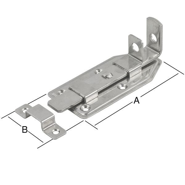 Vormann Türschlossriegel 140 x 56 mm gerade, VE: 5 Stück, 010105140