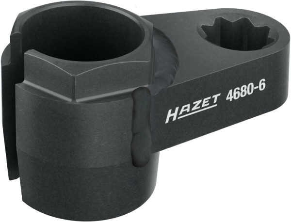 Hazet Abgassonden Einsatz, 1/2 Zoll (12,5 mm) Doppel-Vierkant, Außen Sechskant Profil, SW 24 mm, 4680-6
