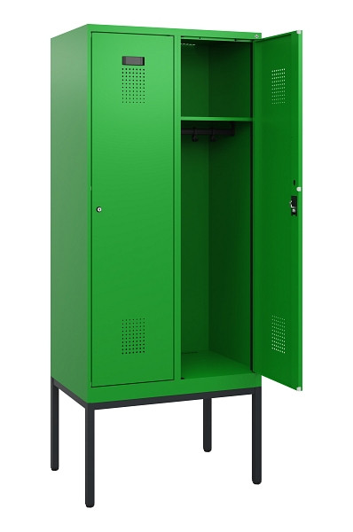 C+P Spind Evolo PLUS, Gestell, 2 Abteile, 1950x800x500mm, 6037/6037, Zylinderschloss, 0490305-22 S10053
