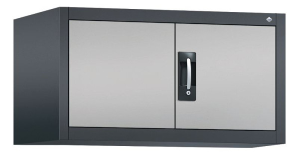 C+P Aufsatzschrank Acurado, H500xB930xT600mm, Farbe: Schwarzgrau / Weißaluminium, Muldengriff, 9294-000 S10027