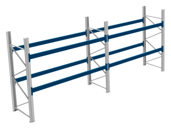 BITO Palettenregal P2 2505x1100x5800 Komplettregal, 2E, 800 RAL5010 U, 56402