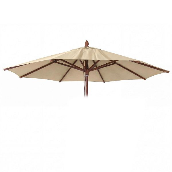 Mendler Ersatz-Bezug für Gastronomie Holz-Sonnenschirm HWC-C57b, Sonnenschirmbezug, rund Ø4m Polyester 4kg, creme, 120541