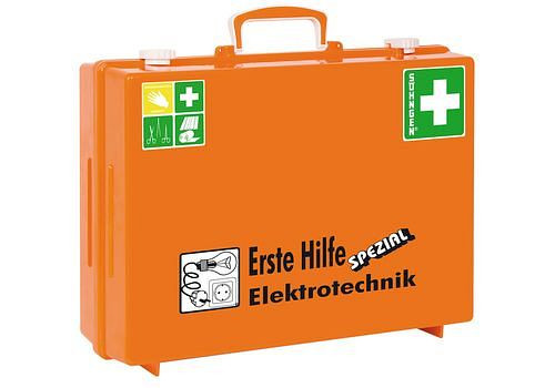 DENIOS Erste-Hilfe-Koffer Beruf Spezial "Elektrotechnik", Basisinhalt nach DIN, 164936