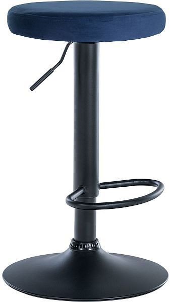 CLP Barhocker Ponte Samt schwarz, blau, 322036, 4251756489137