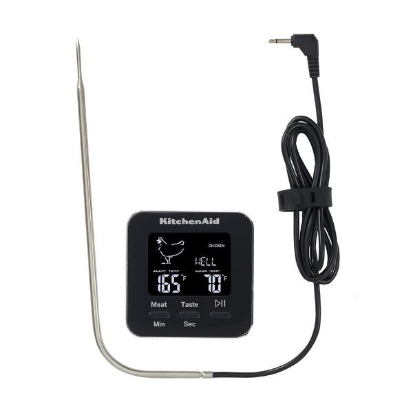KitchenAid Global Digital Kabel-Thermometer Schwarz, DX296