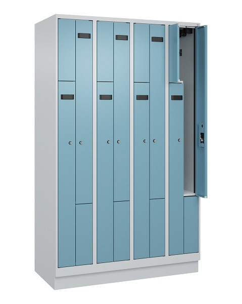 C+P Z-Spind Evolo PLUS, Sockel, 8 Fächer, 1950x1200x500mm, 7035/0010, Zylinderschloss, 049023-408 S10037