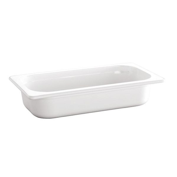 APS GN-Behälter 1/2 "FRIENDLY", aus recyceltem Kunststoff, 32,5 x 26,5 cm, Höhe 6,5 cm, 3,4 Liter, weiß, 79032