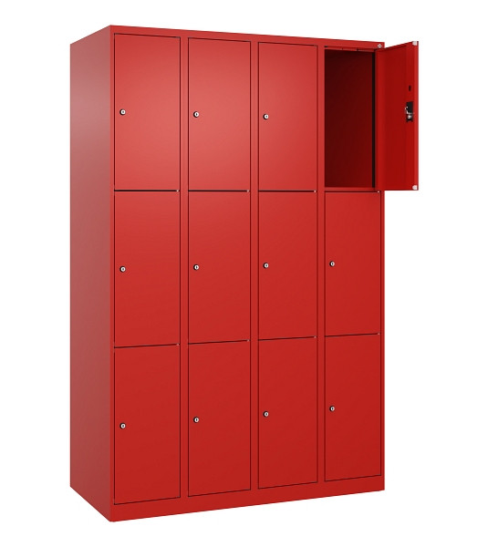 C+P Schließfachschrank Evolo PLUS, 12 Fächer, 1850x1200x500mm, 3020/3020, Abteile 4, Abteilbreite 300 mm, 049000-403 S10025