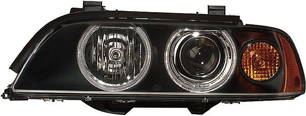 HELLA Xenon/Halogen-Hauptscheinwerfer, für u.a. BMW 5 (E39), schwarz, ECE, für Rechtsverkehr, links, 1EL 008 052-511