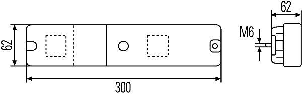 HELLA Heckleuchte - Glühlampe - 12V - Anbau/geschraubt/Einbau - Lichtscheibenfarbe: rot/gelb - Stecker: Schraubkontakt - rechts/links, 2VA 997 113-001