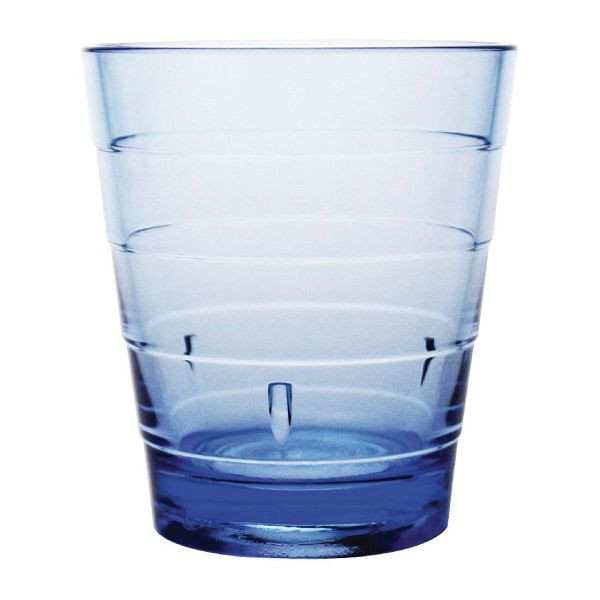 Olympia Kristallon Polycarbonat Becher mit Ring blau 285ml (6 Stück), DC921