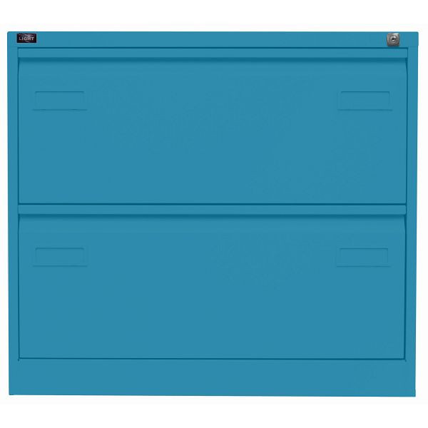 Bisley LIGHT Hängeregistraturschrank LIGHT, doppelbahnig, 2 HR-Schubladen, 686 azur, CDF2686