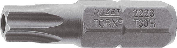 Hazet Bit, Sechskant massiv 6,3 (1/4 Zoll), Tamper Resistant TORX® Profil, T27H, 2223-T27H