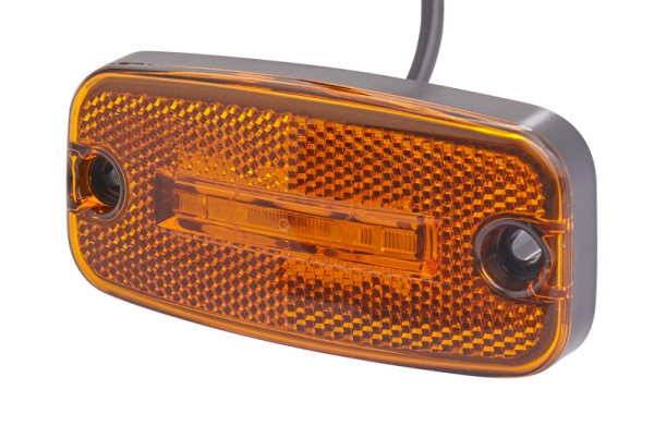 HELLA Seitenmarkierungsleuchte, LED, 12V, Anbau, gelb, LED-Lichtfarbe: gelb, 500mm, 2-polig, seitlicher Anbau, mit Leitung, 2PS 345 600-001